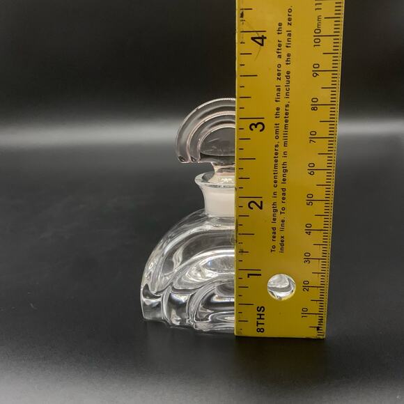 Collezione Glass Line Italy Art Deco Style Genuine Lead Crystal Bottle Pink Lid - Picture 8 of 11